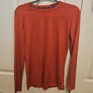 Nautica Women's Long Sleeve Crewneck Top - Burnt Orange